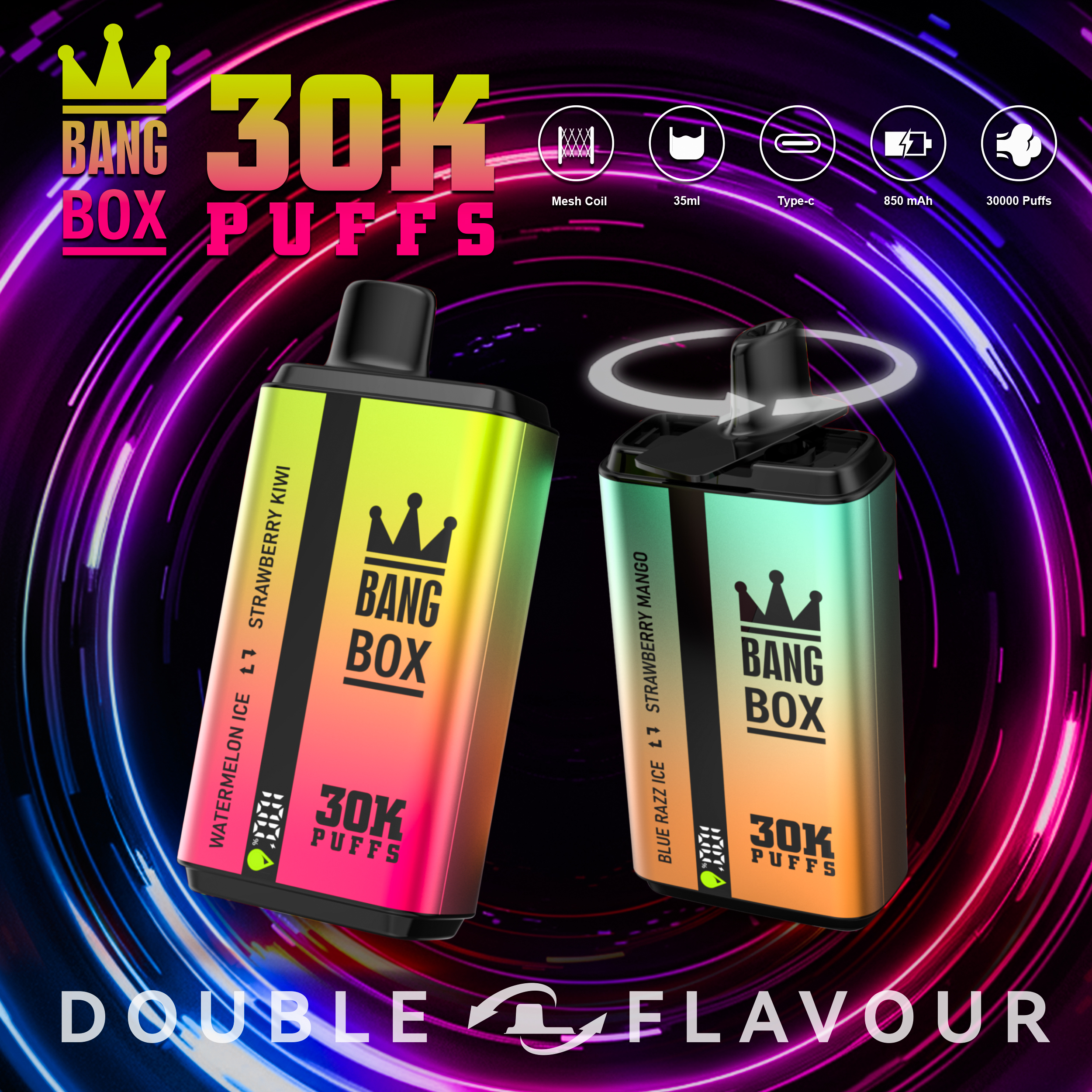 Bangbox double flavors vaper 30k puffs - Shenzhen Paphos Technology Co.,Ltd
