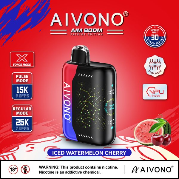 AIVONO AIM BOOM 25K puffs Curved screen vaper
