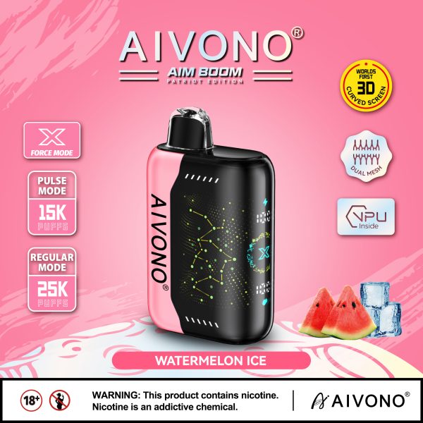 AIVONO AIM BOOM 25K puffs Curved screen vaper - Image 3