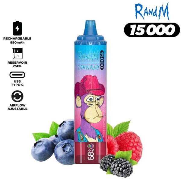 Fumot Randm Tornado 15k puffs digital vape 45 flavors - Image 4