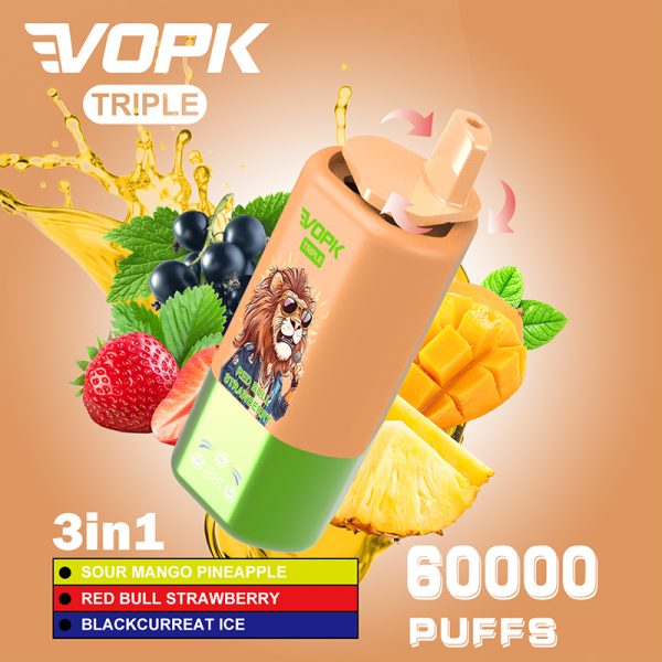 VOPK Triple vaper 60k 3 in 1 flavors - Image 3