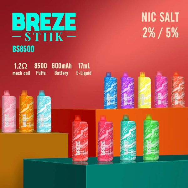 BREZE STIIK BS8500 puff wholesale i vape pen - Image 2