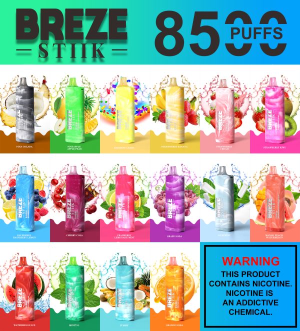 BREZE STIIK BS8500 puff wholesale i vape pen