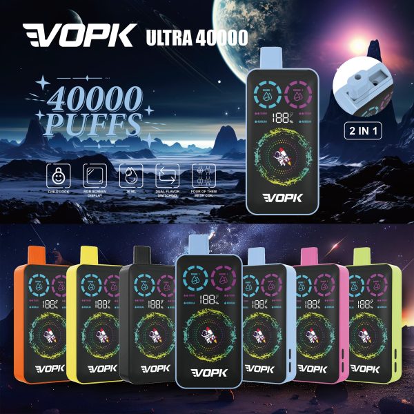 VOPK Ultra 40000 puffs  Dual flavor - Image 2