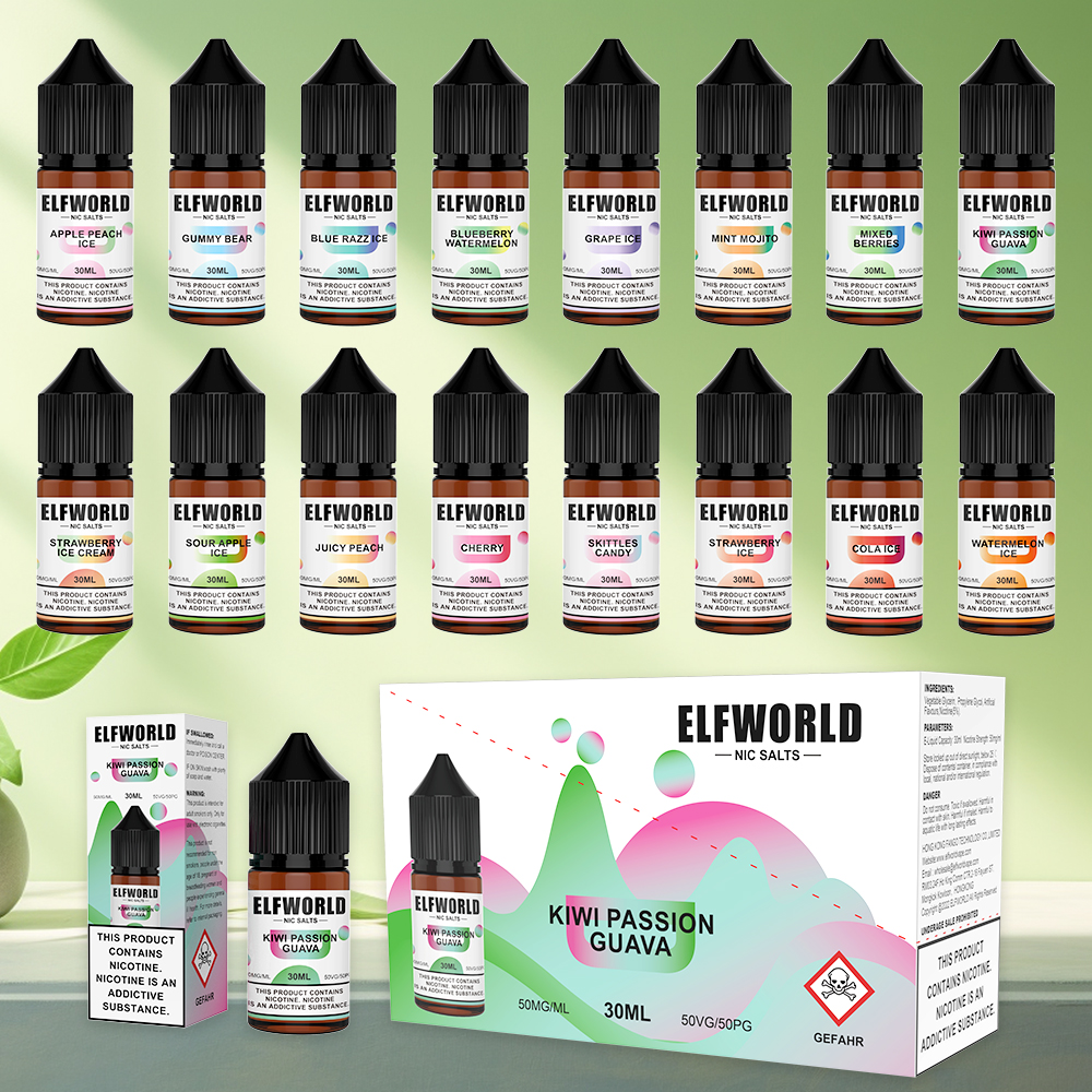 Wholesale price Elfworld 30ml e-liquid 50mg nicotine various taste for your choice