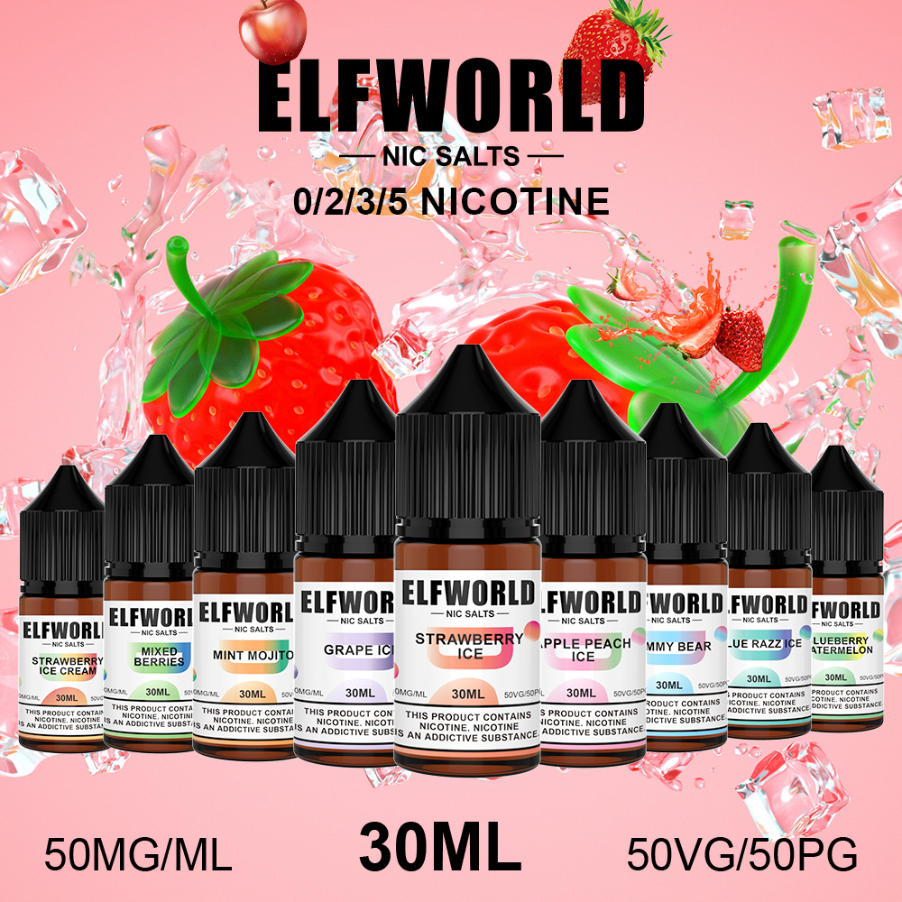 Wholesale price Elfworld 30ml e-liquid 50mg nicotine various taste for your choice - Image 5