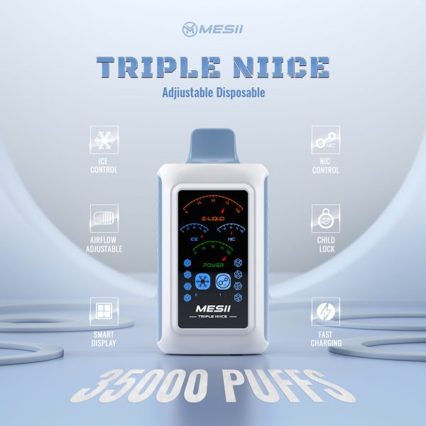 Mesii Triple Niice 35k puffs with ice & nicotine control - Image 5