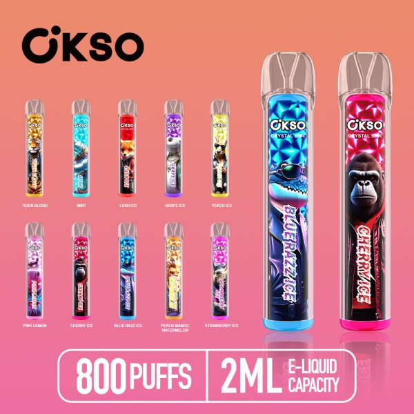 OKSO Crystal bar 800 puffs 2% 3% 5%