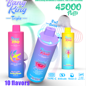 Bang king triple flavor vaper 3 in 1  45000 puffs