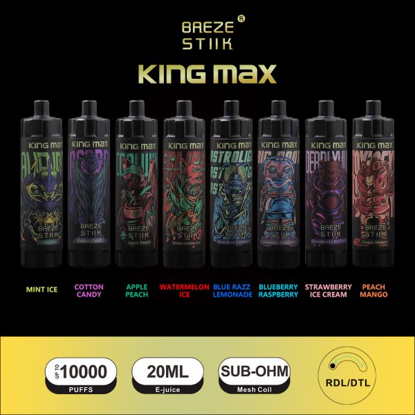 DTL large smoking puffs Kingmax 10000 puffs wholesale vape
