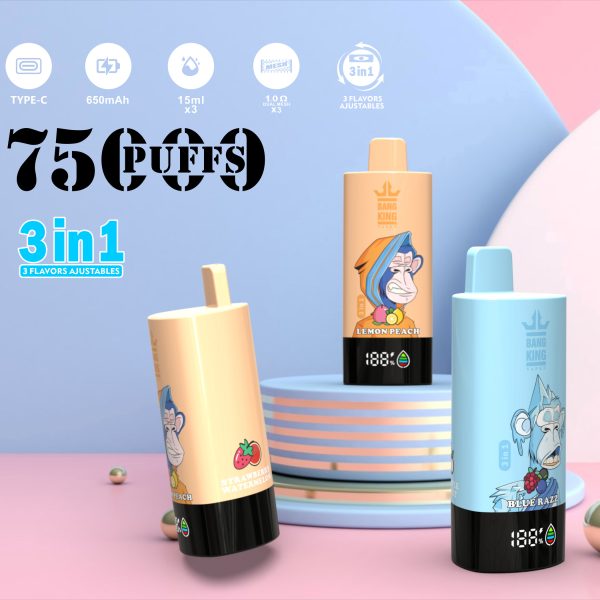 Bangking 75k triple flavor vape 3 in 1 puff - Image 2