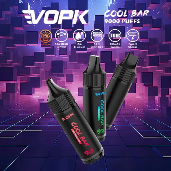 VOPK COOL BAR-9000 PUFFS 0% 2% 3% 5% Disposable Vape