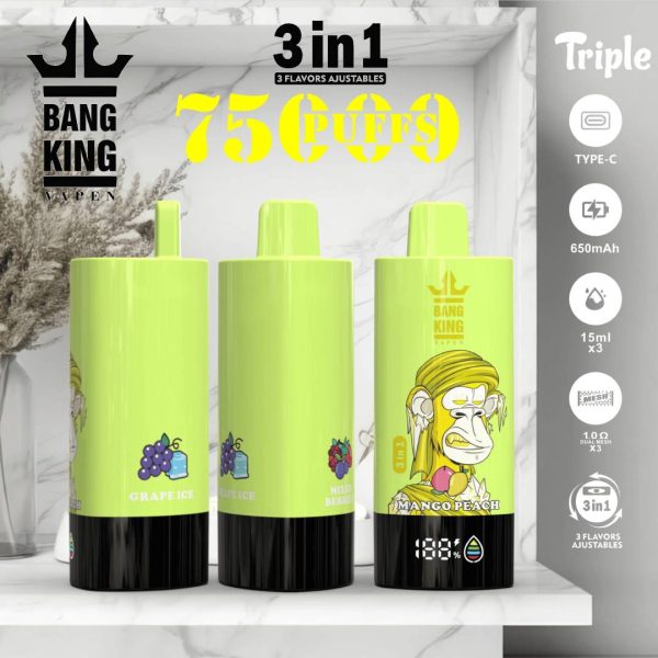 Bangking 75k triple flavor vape 3 in 1 puff - Image 6