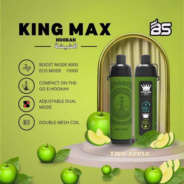 BS kingmax hookah shisha flavor 15000 puffs DTL - Image 4