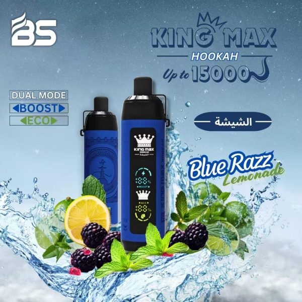 BS kingmax hookah shisha flavor 15000 puffs DTL - Image 7