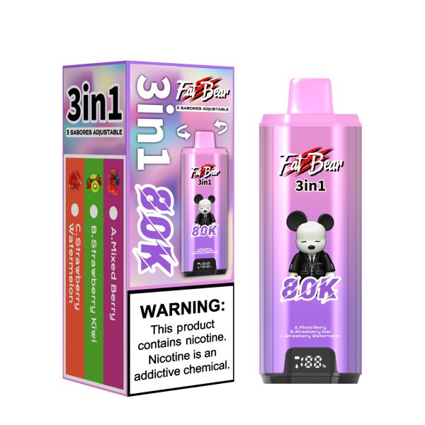 Bulk buy Vape pen Triple Flavors -AIM FATBEAR 80K PUFFS - Image 5