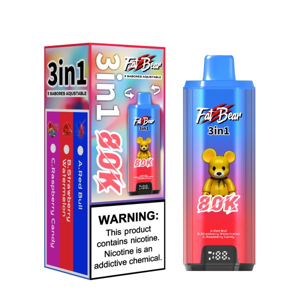 Bulk buy Vape pen Triple Flavors -AIM FATBEAR 80K PUFFS - Image 6