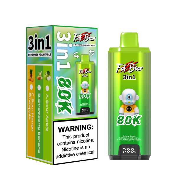 Bulk buy Vape pen Triple Flavors -AIM FATBEAR 80K PUFFS - Image 2