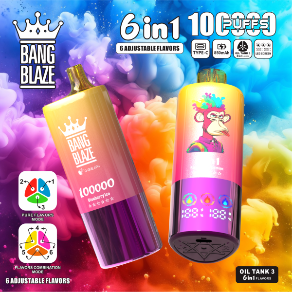 BangBlaze 6 in 1 vaper 100k puffs ecigs - Image 3