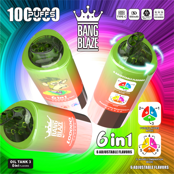 BangBlaze 6 in 1 vaper 100k puffs ecigs - Image 4