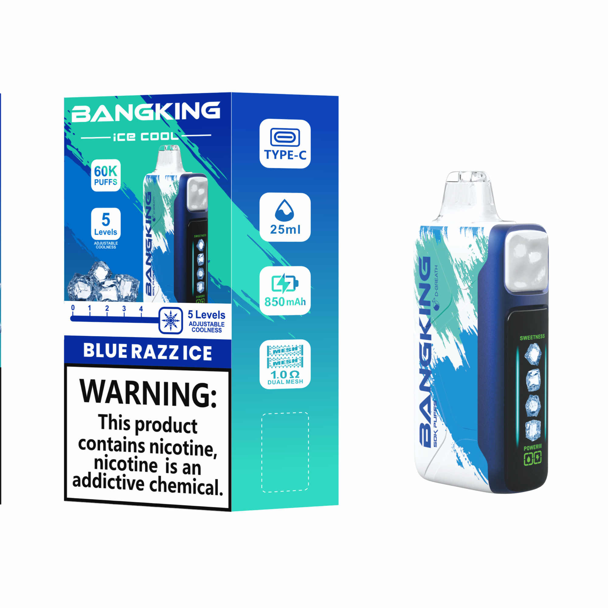 Adjust Ice level disposable vape 60k puffs - Shenzhen Paphos Technology  Co.,Ltd