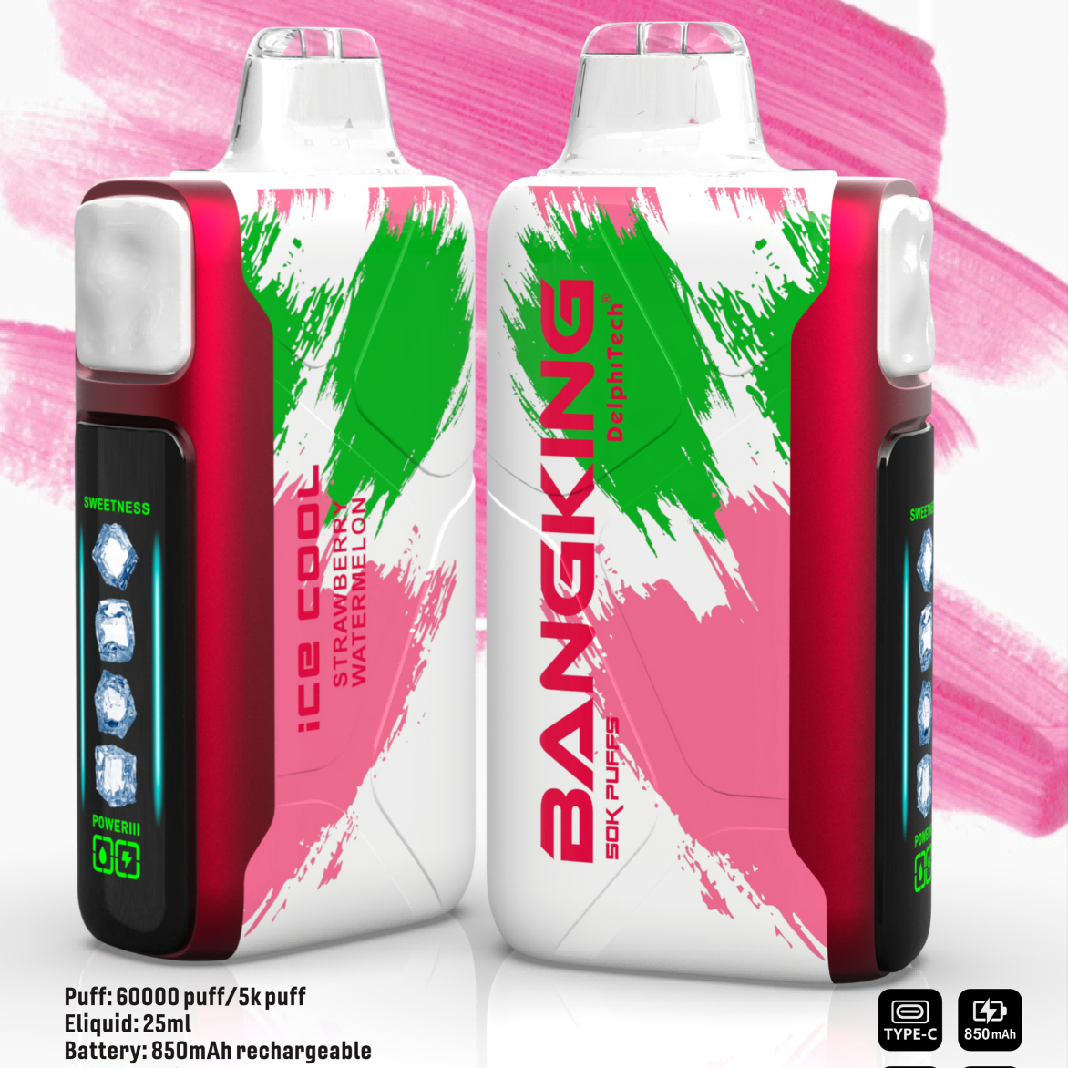 Adjust Ice level disposable vape 60k puffs - Image 2