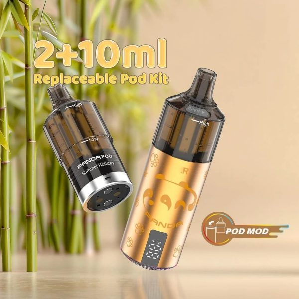 Refillable 2Ml Vape Pod Kit 2ML TPE E cigarette JNR Panda Puff 25500 2% Nicotine 10 Flavors with 10ml vape juice bottle