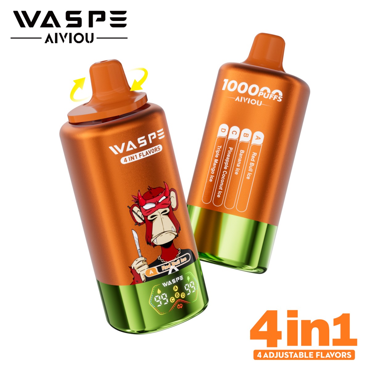 Waspe wholesale disposable vape 4 flavors in 1 vaper 100k puffs 56ml mesh coil - Image 6
