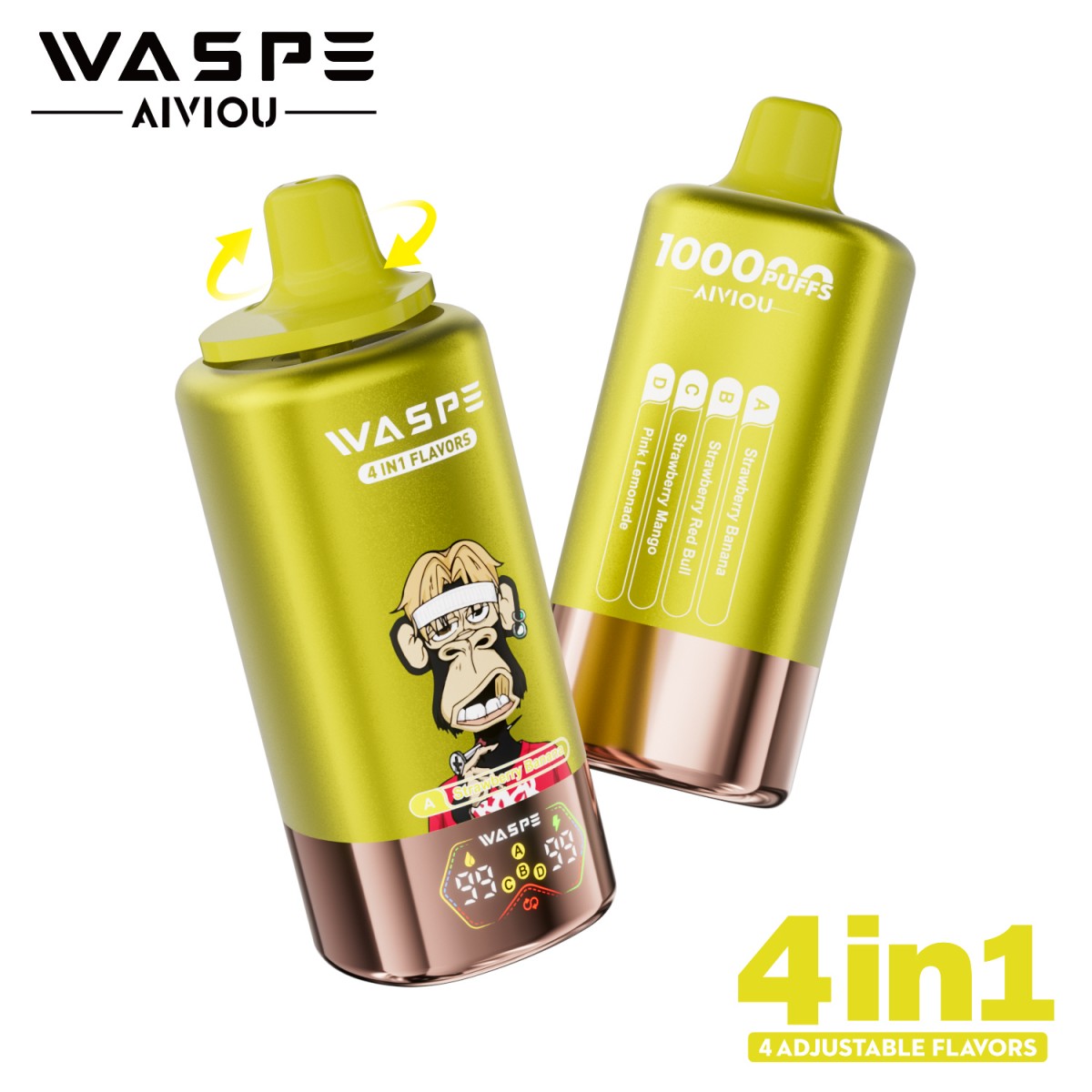Waspe wholesale disposable vape 4 flavors in 1 vaper 100k puffs 56ml mesh coil - Image 4