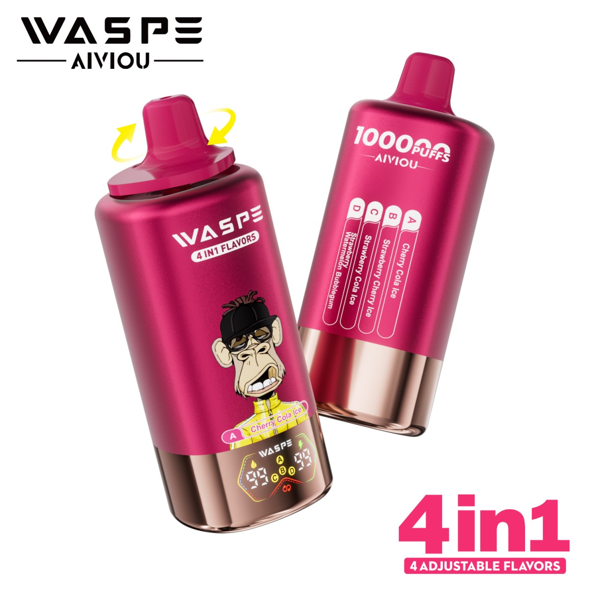 Waspe wholesale disposable vape 4 flavors in 1 vaper 100k puffs 56ml mesh coil - Image 3