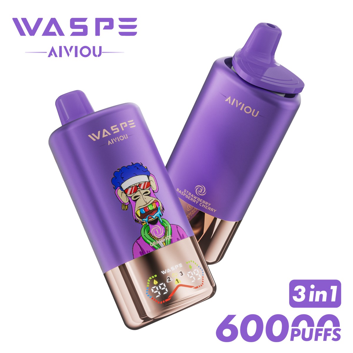 Waspe wholesale triple flavor 3 in 1 60000 puffs disposable vape pen - Image 5
