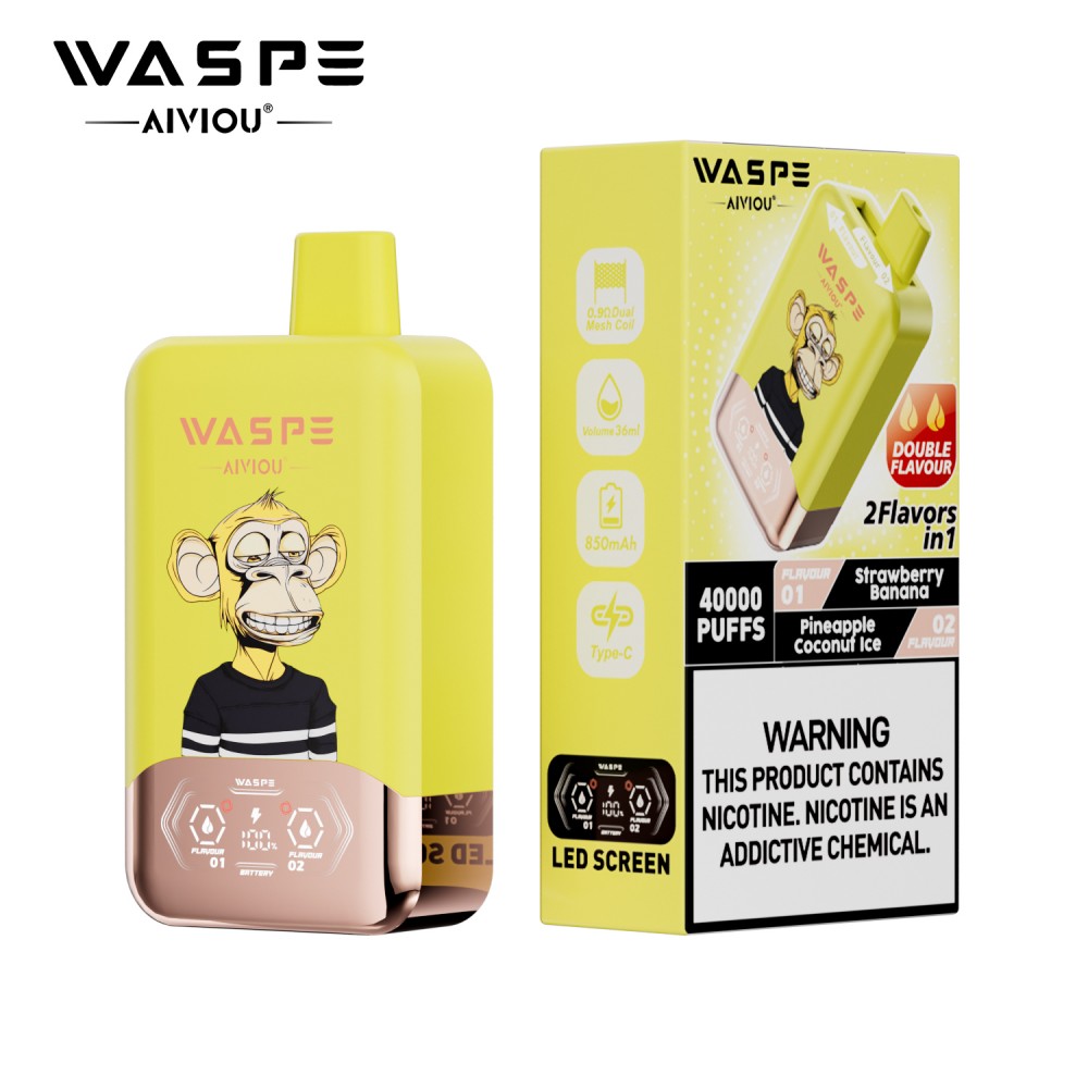 WASPE Double Flavor 40k Puffs disposable e cigarette 2 in 1  vaper - Image 3