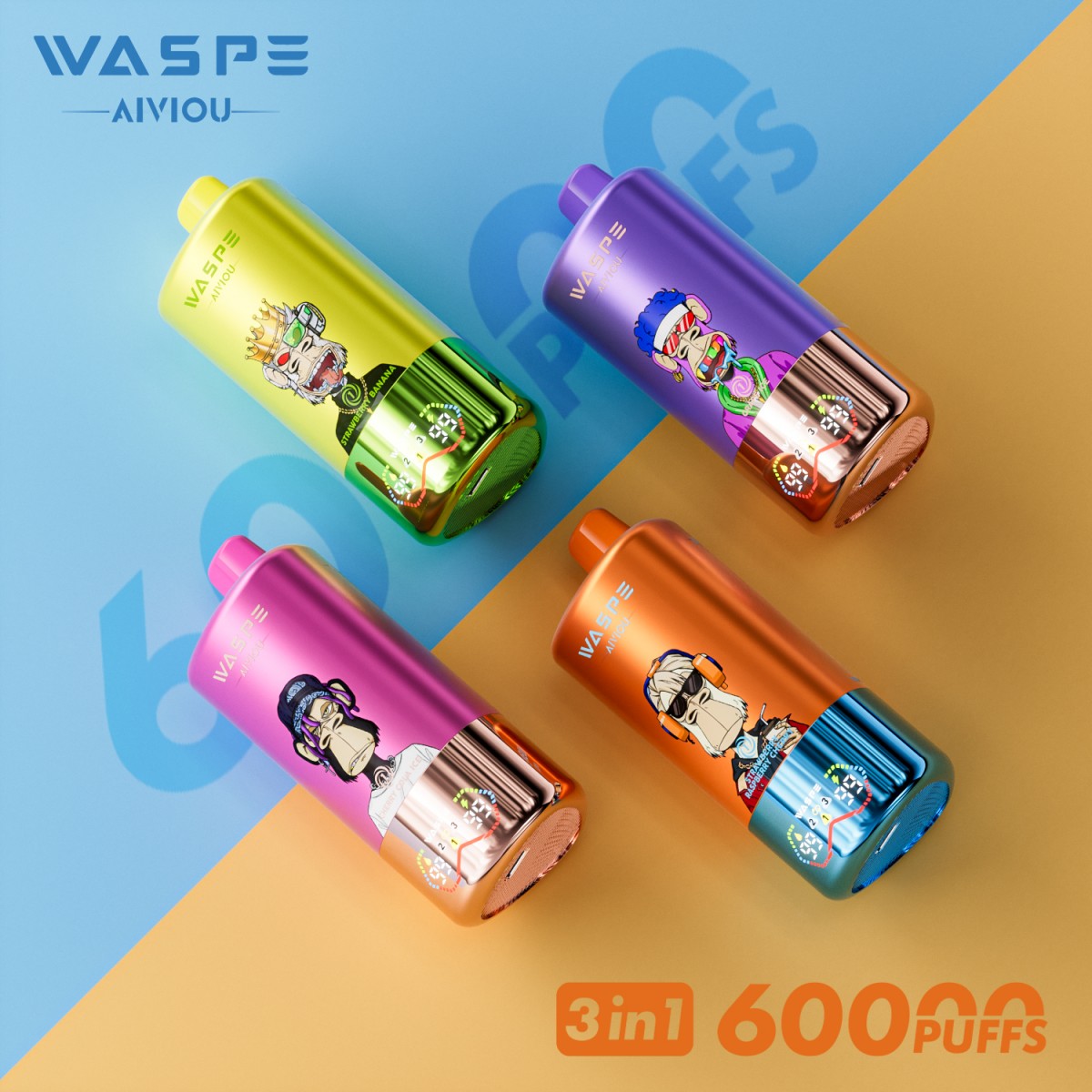 Waspe wholesale triple flavor 3 in 1 60000 puffs disposable vape pen - Image 4