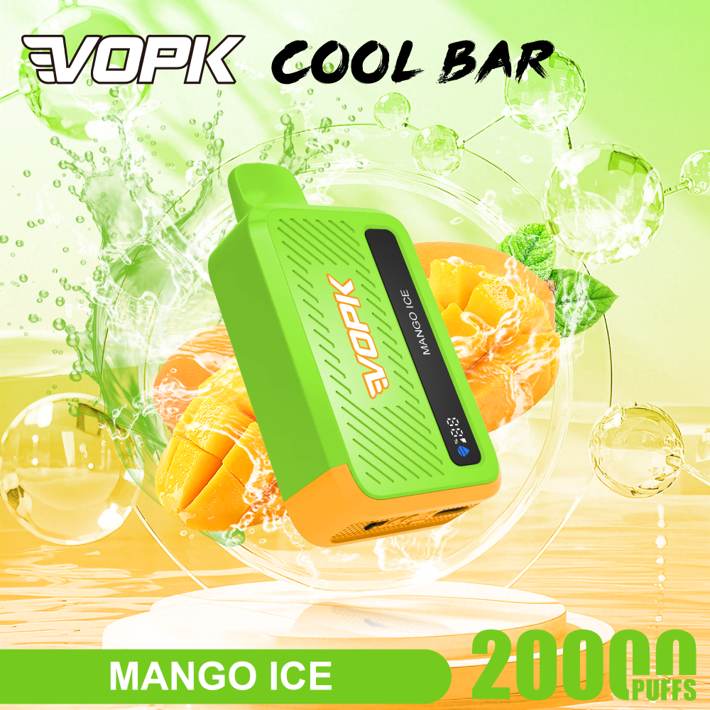 Wholesale VOPK Cool Bar 20k puffs disposable e cigarette vape 18ml e-juice, with digital screen vaper 20000 - Image 4