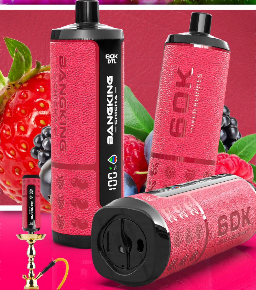 Bangking shisha hookah flavor 60k puff e-cigarette LED digital vape pen - Image 2