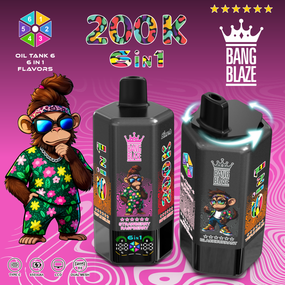 Bang blaze 200K Puff 6 in 1 flavors Wholesale Vape Pen – EU Warehouse