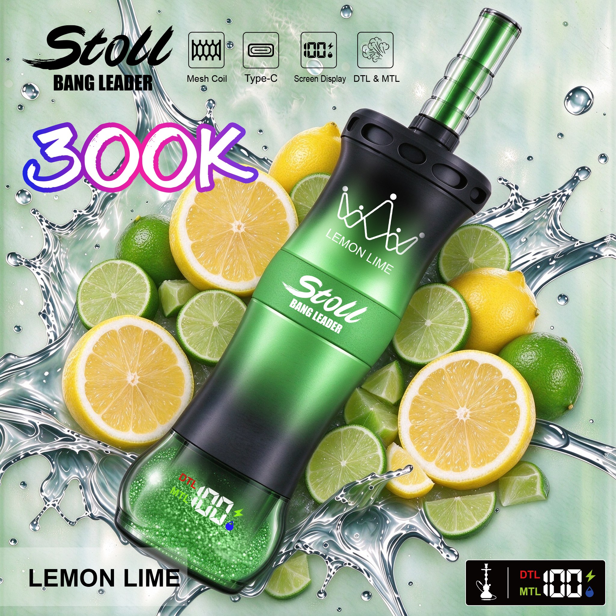 Bangleader Stoll 300K Puffs DTL & MTL Disposable Vape