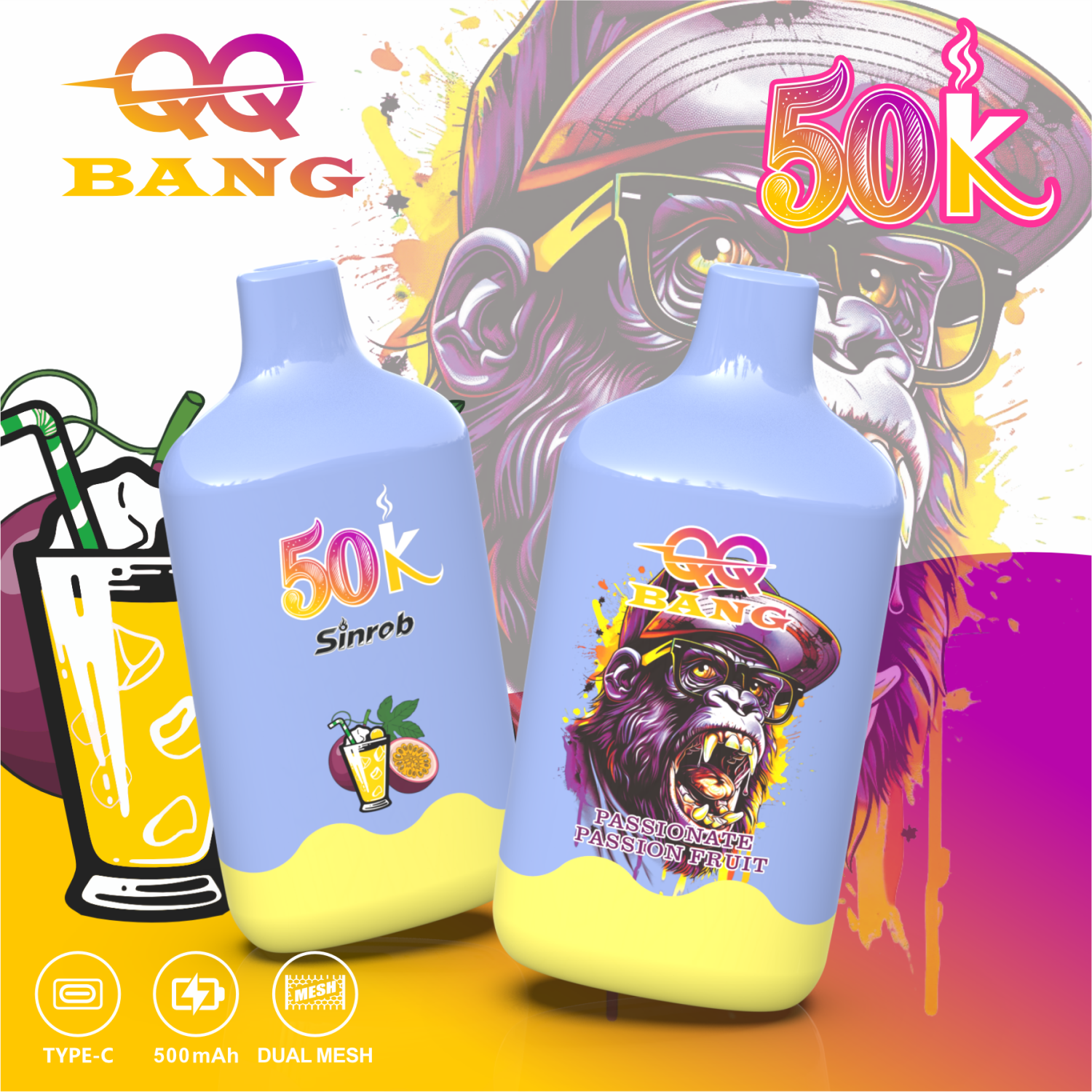 QQbang EU Warehouse Vaper 50K Puff Disposable E cigarette Puff