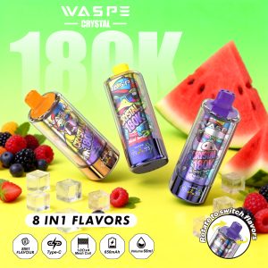 Waspe 180K puffs 8 in 1 Vape Disposable Vape – EU Warehouse