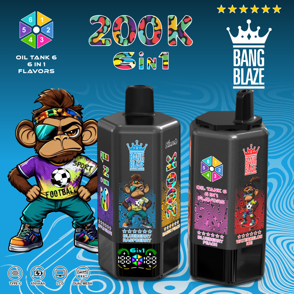 Bang blaze 200K Puff 6 in 1 flavors Wholesale Vape Pen – EU Warehouse - Image 4