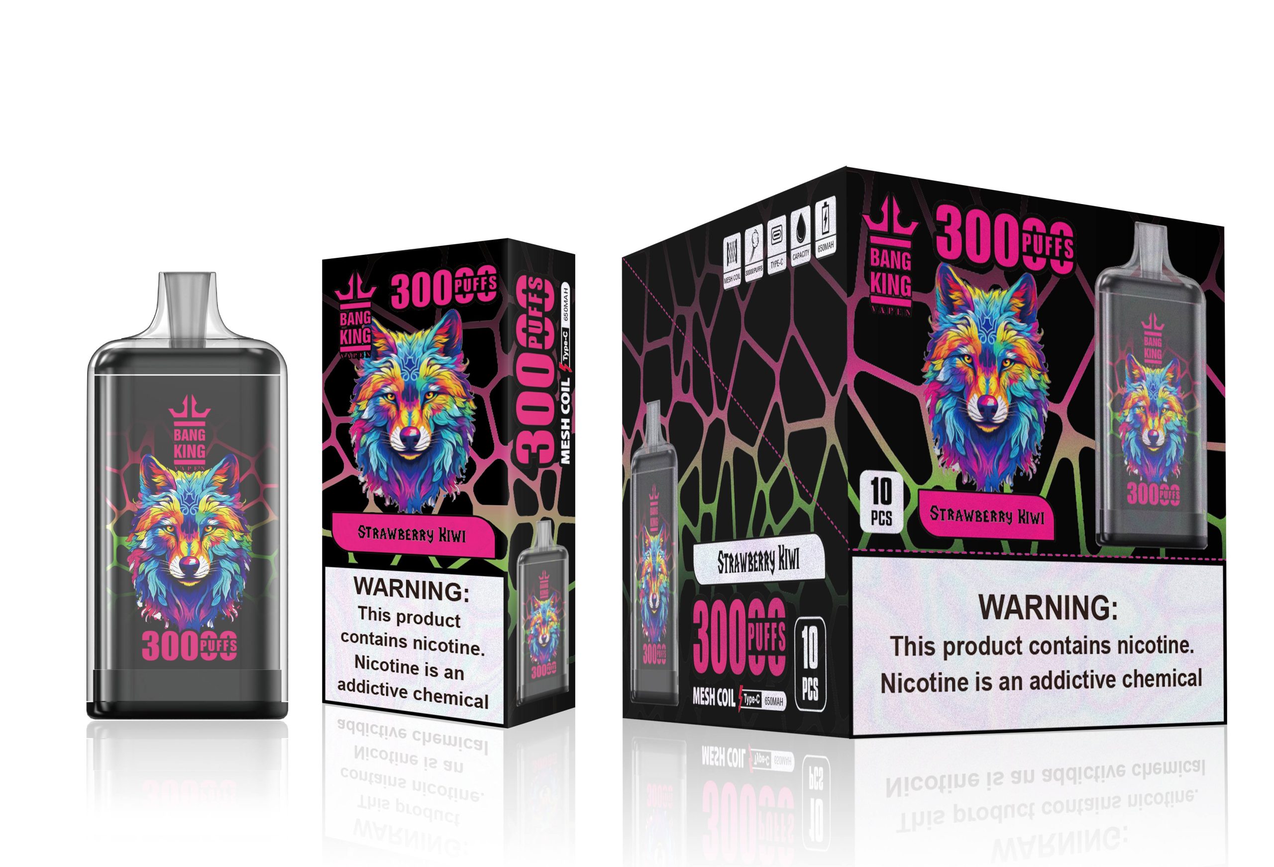 Bang King Crystal 30K puff E-cigarette Disposable Vape Pen– EU Warehouse - Image 3