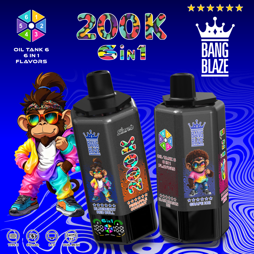 Bang blaze 200K Puff 6 in 1 flavors Wholesale Vape Pen – EU Warehouse - Image 5