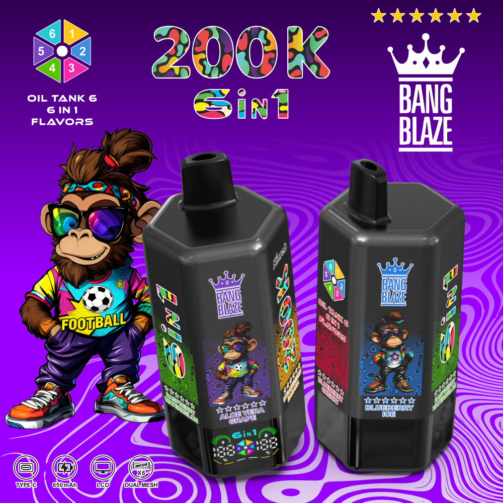 Bang blaze 200K Puff 6 in 1 flavors Wholesale Vape Pen – EU Warehouse - Image 6